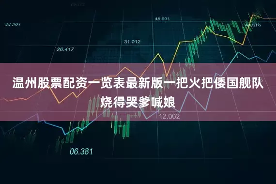 温州股票配资一览表最新版一把火把倭国舰队烧得哭爹喊娘